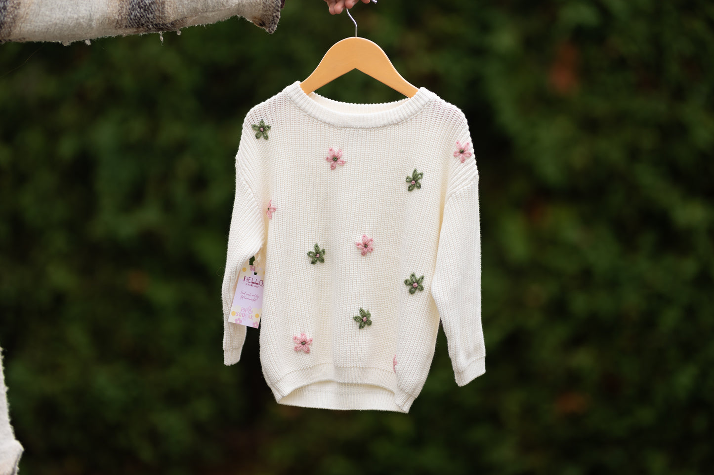 Flower Sweater 3-4T (Ready to ship)