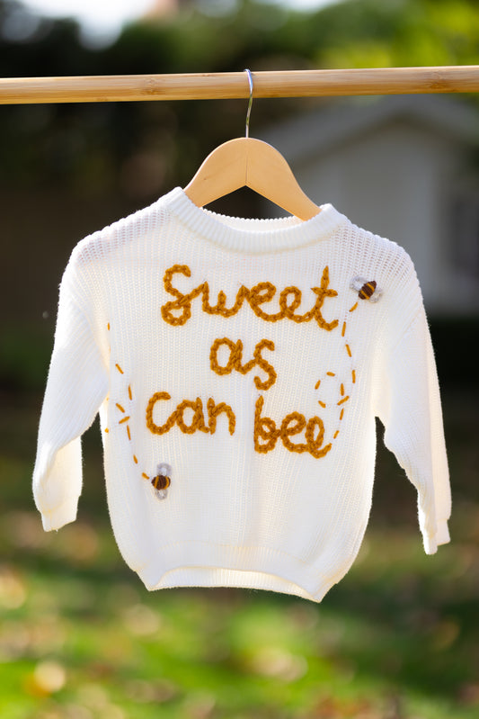 Sweet as Can Bee Sweater 6-12m (ready to ship