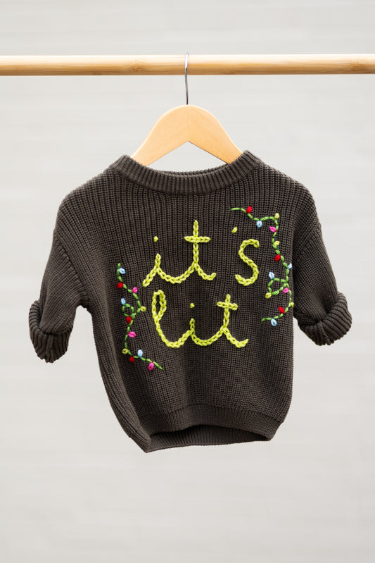 It's Lit Sweater 6-12m (Ready to ship)