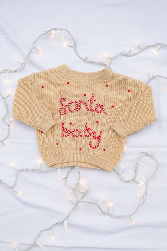 Santa Baby Sweater 3-6m (Ready to ship)